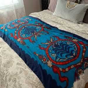 Large Blue Printed Scarf